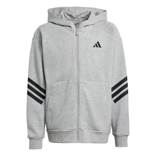 Image of adidas Future Icons 3 Stripes Full Zip Sweatshirt 7-8 Years Grey