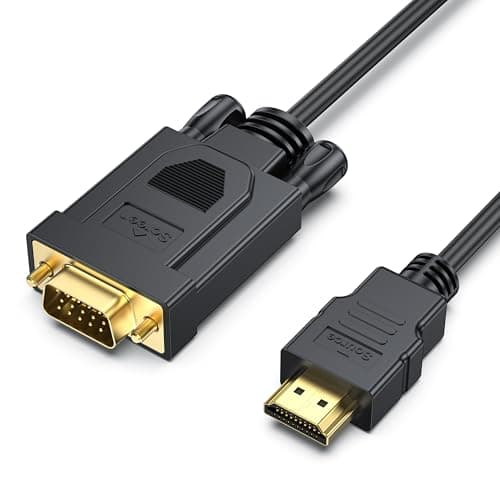 Image of BENFEI HDMI to VGA 1.8M Cable, Uni-Directional HDMI to VGA Cable (Male to Male) Compatible for Computer, Desktop, Laptop, PC, Monitor, Projector, HDTV, Raspberry Pi, Roku, Xbox and More