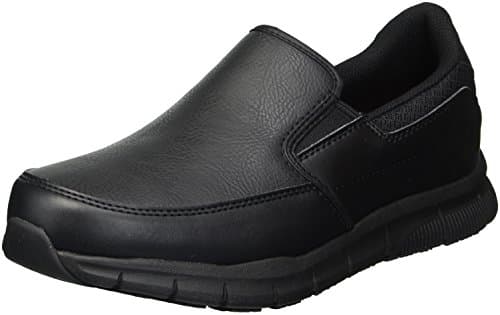 Image of Skechers Women's Nampa-annod Food Service Shoe, Black Polyurethane, 4 UK