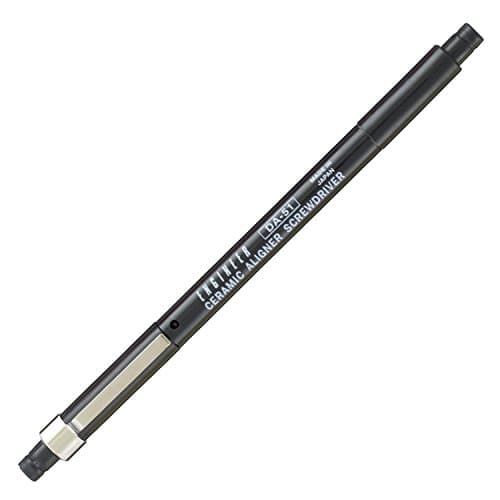 Image of Ceramic alignment screwdriver 0.4mm x 0.8mm slot tip (non-inductive trimmer tool for adjusting electrical circuits without interfering with the circuit) ENGINEER DA-51