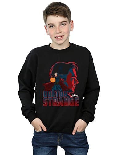 Image of Marvel Boys Avengers Infinity War Doctor Strange Character Sweatshirt Black 7-8 Years