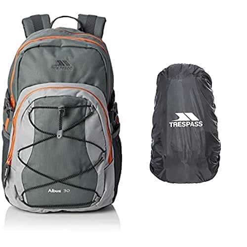Image of Trespass 30L MULTI FUNCTION BACKPACK ALBUS & WATERPROOF RAIN COVER FOR BACKPACKS (Medium)