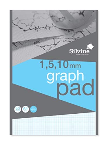 Image of Silvine A4 Professional Graph Pad. 50 Sheets of Quality 90gsm Paper,White