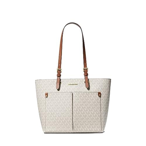Image of Michael Kors Jet Sest Travel Medium Double Pocket Tote, Vanilla