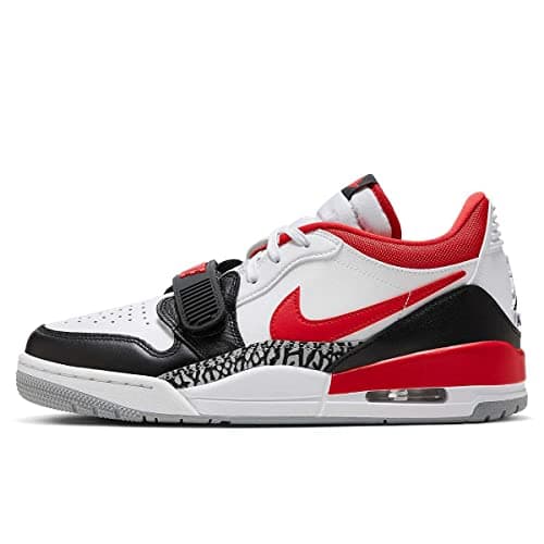 Image of NIKE Air Jordan Legacy 312 “Chicago” Men's Trainers Sneakers (White/Black/Wolf Grey/Fire Red, UK Footwear Size System, Adult, Men, Numeric, Medium, 10.5)
