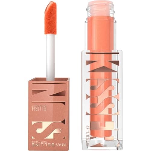 Image of Maybelline New York, SUNKISSER, Multi-Purpose Illuminating Liquid Blush, Blush, Highlighter and Bronzer, Healthy Glow, Tanned Complexion, Glowy Makeup, Shade: Uptown Glow - 4.7 ml