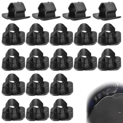 Image of Pack of 20 Plastic Bonnet Holder, Fixing Clips for Bonnet Engine 0046804433, Plastic Hood Hood Insulation Clip Rivet Retainer Compatible