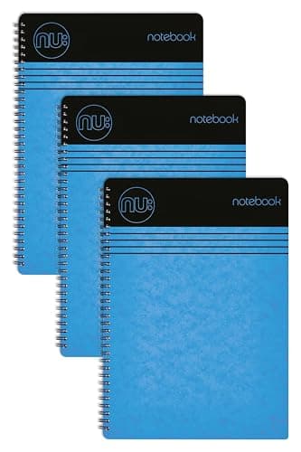 Image of NU Notebooks - Craze Cloud Range - A5 Blue Notebook - Wirebound Notebook - Stationery Notebooks - Ruled Notepad - 110 Pages - Multipack of 3
