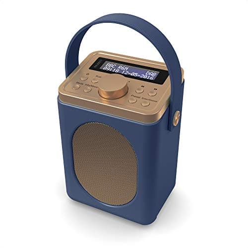 Image of MAJORITY Little Shelford (Mid-Blue) | DAB, DAB+ Digital & FM Bluetooth radio | Battery & Mains Powered Portable DAB Radio | Bluetooth Connectivity, Dual Alarm, 15 Hours Playback and LED Display