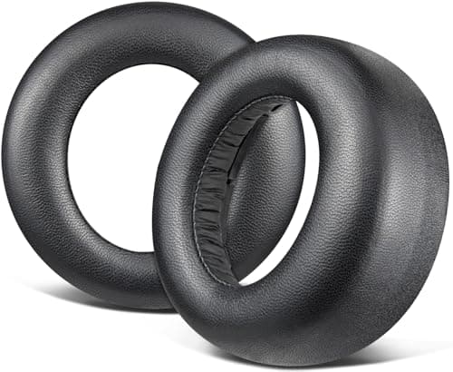 Image of SOULWIT Lambskin Earpads Cushions Replacement for Sony PlayStation 5 Pulse PS5 3D Wireless Headset, Ear Pads Cushions with Noise Isolation Foam - Black