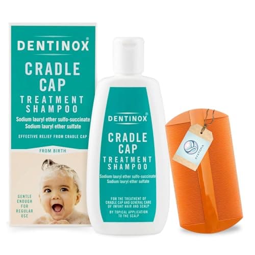 Image of Dentinx Cradle Cap Shampoo 125ml with Nit Comb – Cradle Cap Treatment for Baby – Gentle Baby Bathing Products – Shampoo For Babies & Kids Bathing Care