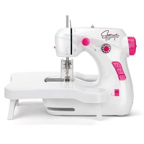 Image of Sew Amazing Workshop, Kids Beginners Sewing Machine with Extendable Table, Accessories Included, Two Speed Setting and Sews In Reverse, STEAM Toy