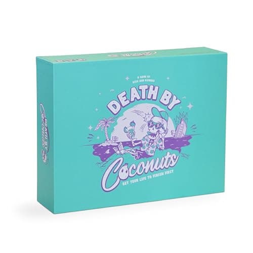 Image of Bubblegum Stuff - Death by Coconuts - Bet Your Life To Finish First - Family Board Game - 250 Cards / 2-8 Players