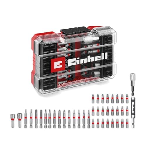Image of Original Einhell M-CASE 42-Piece bit Set (25 mm bits, 50 mm bits, Magnetic Holder, Socket Spanner, Quick-Change bit Holder incl. Storage Box)