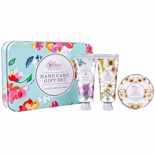 Image of Hand Care Gift Set for Women - Travel Size Gift Set, Hand Cream Kit with Rose Hand Lotion, Jasmine Exfoliating Cream, Repair&Moisture Extra Dry Hands, Gift Set for Women Valentine's Mothers Day Gifts