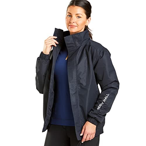 Image of Harry Hall Horse Riding Jacket for Women & Men - Waterproof Equestrian Winter Rain Coat for Ladies, Lightweight & Breathable Water Proof Jackets with Two Way Zipper - Size M