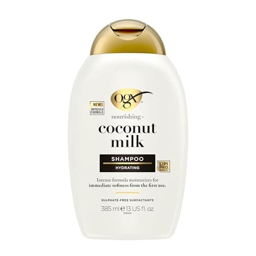Image of OGX Nourishing with Coconut Milk Hydrating Shampoo, Intensely Moisturizes for Immediate Softness from the First Use, Sulfate Free, 385ml