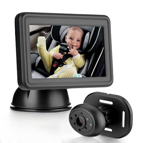 Image of GEARMONSTER Car Camera HD 1080P Eye Protection Clear Night Vision Rear Facing Stability Rear Seat Camera with Monitor for Car Seat Travel