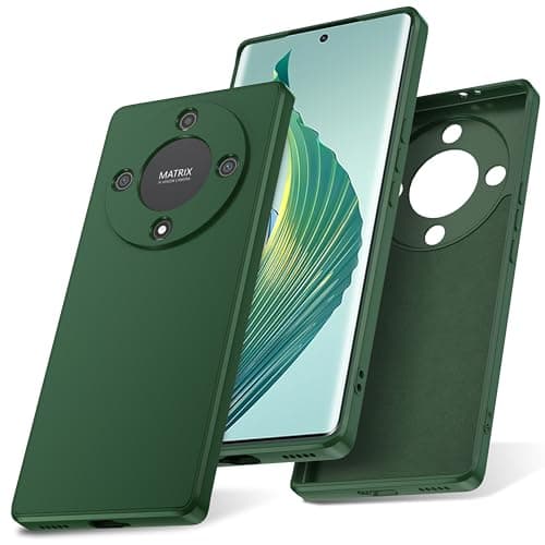 Image of Watana for Honor Magic 5 Lite 5G Case, Soft-Touch Silicone Phone Case, Shockproof, DustProof, Antiskid Full Body Armour Phone Cover with Microfiber Lining for Honor Magic 5Lite,Green