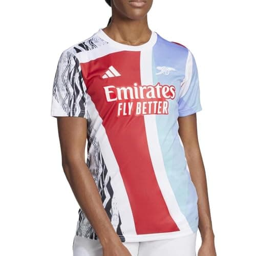 Image of adidas Arsenal Women's Prematch Jersey Multicolour Preshi 24/25, Multi-colour, S