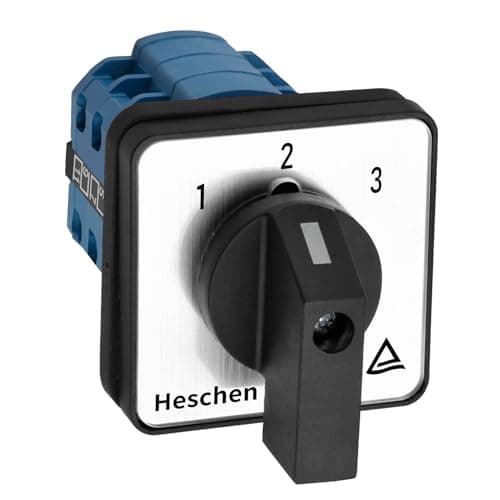 Image of Heschen Universal Rotary Cam Selector Changeover Switch SZW26-20/123.3 660V 20A 3 Position 3 Phase 12 Terminals