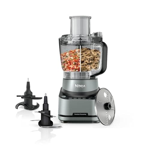 Image of Ninja PrecisionPro 2.1L Food Processor, 4 Auto Presets and Manual Settings, Make Pizza and Bread Dough, Slice Vegetables and More, Dishwasher Safe Parts, Black BZ651UK