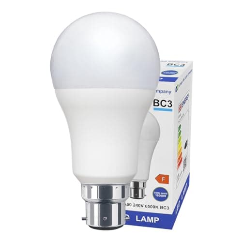 Image of Long Life Lamp Company 3 Pin BC3 Light Bulb LED 15w Cool White 6500k Energy Saving Non Dimmable 240v High Brightness
