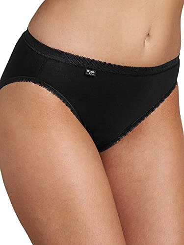 Image of Sloggi Women's Basic+ Tai 4p Brief, Black (Black 0004), 14 UK