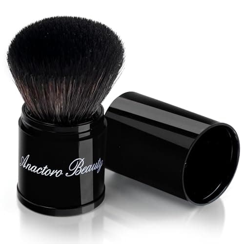Image of Anactoro Beauty Kabuki Makeup Brush - Ultra-Soft, High-Density Bristles for Flawless Blending, Buffing, Powder, & Blending - Professional Face Powder & Foundation Brush