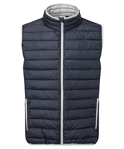 Image of COOZO Mens Traverse Padded Gilet - Navy/Light Grey - XL