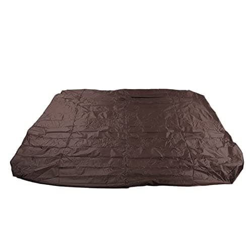Image of Akozon Silver Coated Taffeta Outdoor Square Hot Tub Cover - 210x210x30cm Spa Rain & Dust (Brown)