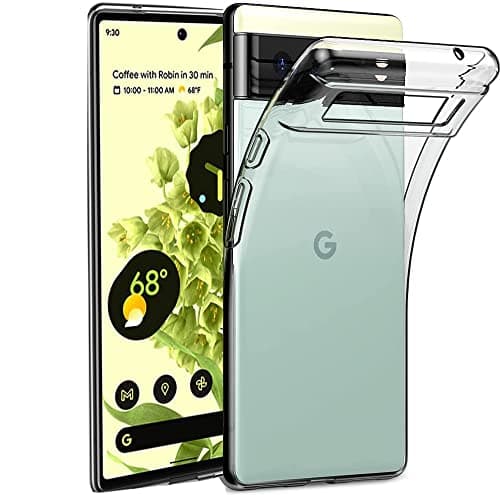 Image of For Google Pixel 6 Case - Slim Thin Shockproof Flexible TPU Gel Rubber Soft Skin Silicone Protective Case Cover For Pixel 6 (Clear)