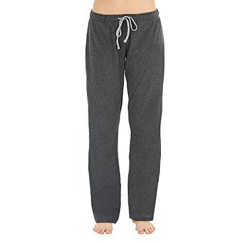 Image of U2SKIIN Women's Pyjama Bottoms, 100% Cotton Comfortable Women's Pyjama Pants Lounge Pants (Dark Grey Mel., M)