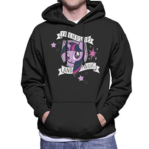 Image of My Little Pony Twilight Sparkle Friendship and Magic Men's Hooded Sweatshirt Black
