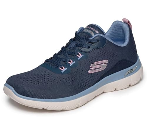 Image of Skechers Women's Arch Fit Summits Daily Flow Trainers, Navy, 7 UK