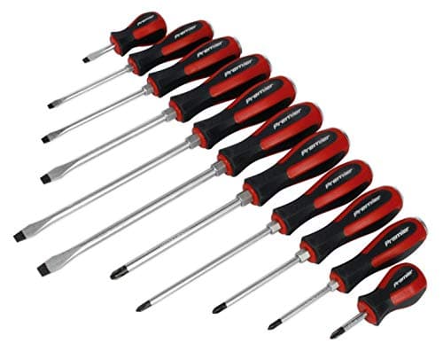 Image of Sealey Ak4933 Screwdriver Set 11Pc Hammer-Thru