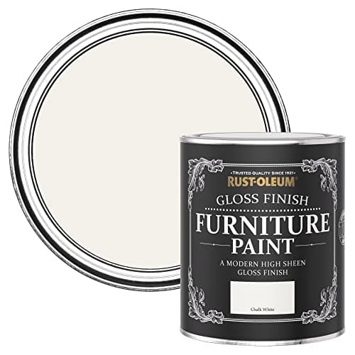 Image of Rust-Oleum White Furniture & Skirting Board Paint in Gloss Finish - Chalk White 750ml