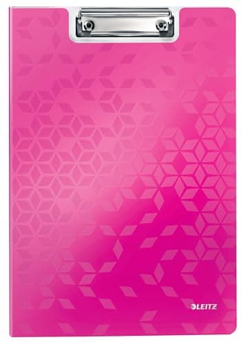 Image of Leitz A4 Clipfolder with Cover, Lightweight Polyfoam, WOW Range, Metallic Pink,41990023