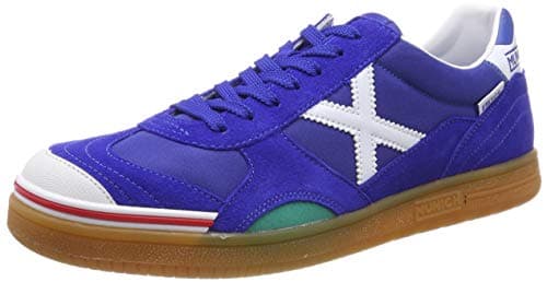 Image of Munich Mens Gresca Indoor Football Shoes Boots Blue/White 9 (43)