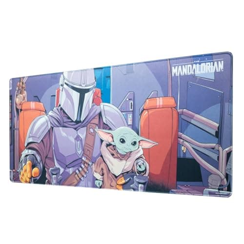 Image of Grupo Erik Large Mouse Mat - Star Wars Gifts | Gaming Mouse Pad XXL 80 x 35 cm - 31.5 x 13.8 in, Desk Mat Large, Gaming Desk Accessories | Grogu Gifts under 20 Pounds