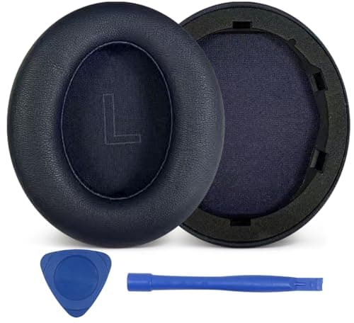 Image of UOWGA Headphones Replacement Ear Pads for Anker Soundcore Life Q30 Headphones, Earpads Also Fit for Anker Soundcore Life Q35 Headphones, Noise Isolation Foam Durable Leather. (Blue)