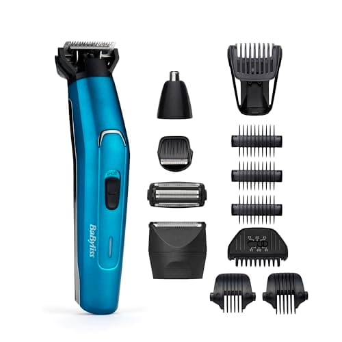 Image of Babyliss Men 12-in-1 Japanese Steel Ultimate Face and Body Multi Grooming Kit with Nose Trimmer Head and Body Groomer - 100% Waterproof