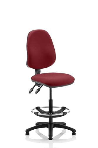 Image of Eclipse Plus II Lever Task Operator Chair With High Rise Draughtsman Kit Bespoke Colour Back And Seat Ginseng Chilli