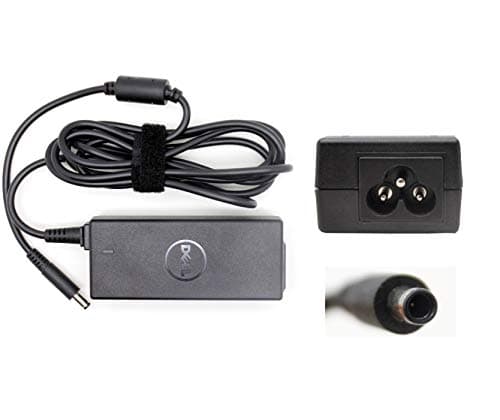 Image of Dell Genuine Original New XPS 13 (9333), XPS 13 9360, XPS 13 9350 13.3" i7-6500U Laptop Notebook Block Shape Adapter 45W Battery Charger Power Supply 4.5MM X 3.0MM Pin Size Adaptor PSU + Power Cord