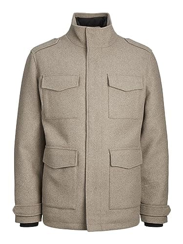 Image of JACK & JONES Men's Jprblaparker Wool Field JKT Sn Jacket, greige, XXL