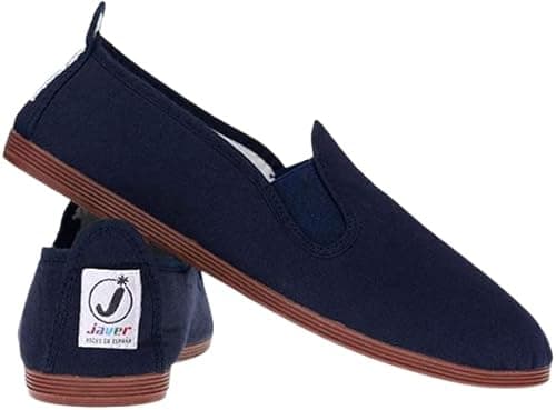 Image of FunkyFashion Womens Ladies Javer Flossy Espadrilles Plimsoll Flat Shoes Pumps Navy