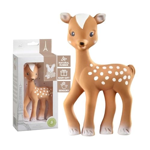 Image of Sophie la Girafe - Fanfan The Fawn - Stimulates All Senses - 100% Natural Rubber - Whistle Feature - Safe Teething Aid - Soft & Chewable - Age: 3 m +