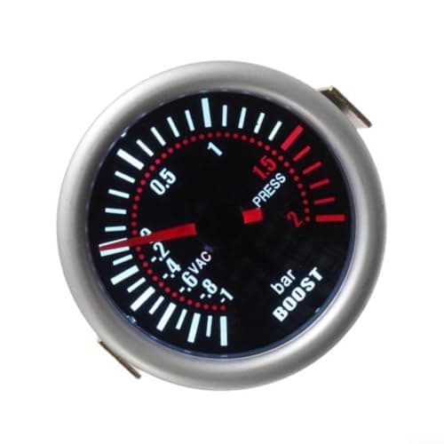 Image of 2 inch Turbocharger Boost Pressure Gauge with LED Pointer for -1 to 2 Bar Range on For 12V 4 6 8 Cylinder Engines
