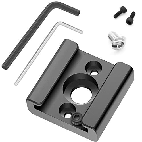 Image of Anwenk Cold Shoe Mount Adapter Cold Shoe Bracket Standard Shoe Type w/1/4" Thread Hole for Camera DSLR Flash Led Light Monitor Video and More