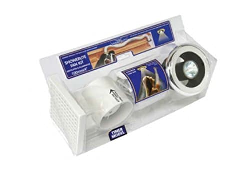 Image of Manrose 4"100mm 6"150mm SLKTC SL-150TC Showerlite Kit Extrtactor Fan Shower (4" 100mm)